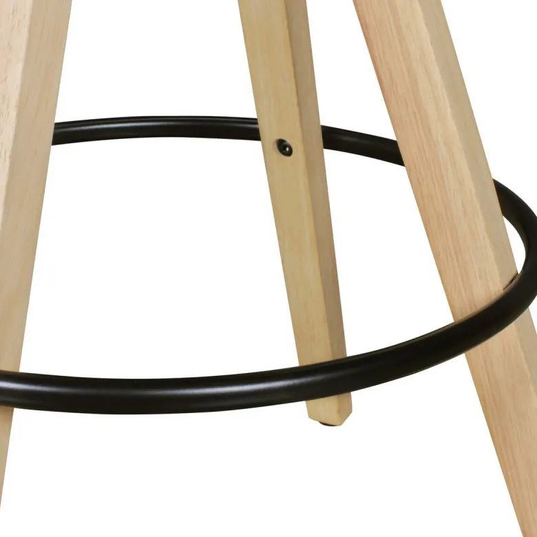 Barhocker 2er-Set schwarz Kunstleder B/H/T: ca. 44x113x39 cm