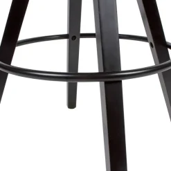 Barhocker 2er-Set schwarz Kunstleder B/H/T: ca. 44x113x39 cm