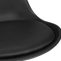 Barhocker 2er-Set schwarz Kunstleder B/H/T: ca. 44x113x39 cm