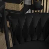 Barhocker FLORES schwarz Velourstoff B/H/T: ca. 60x104,5x56 cm