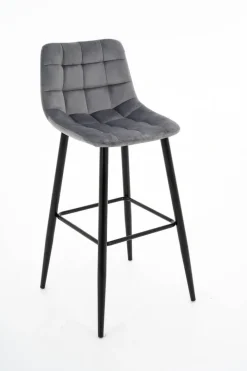 Barhocker FM grau Microfaser B/H/T: ca. 43x100x45 cm