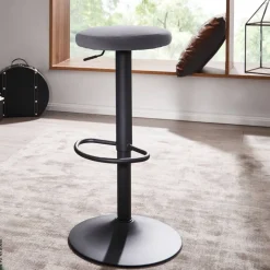 Barhocker grau Polyester B/H/T/D: ca. 40x79x40x35 cm