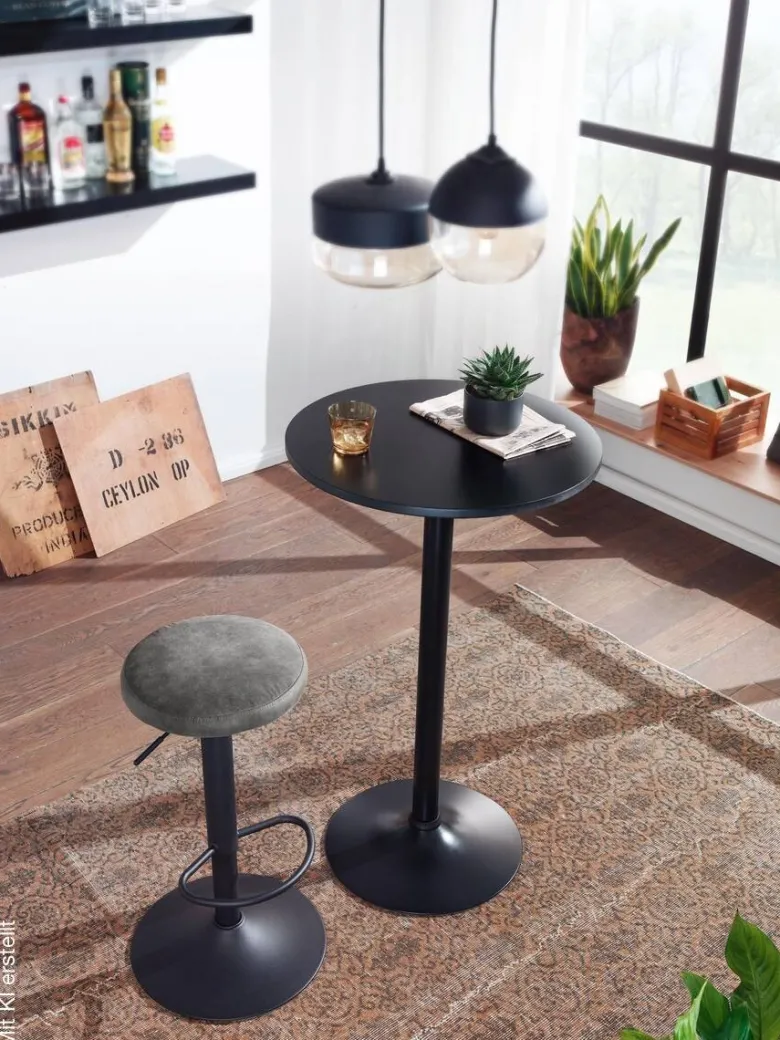 Barhocker grau Polyester B/H/T: ca. 40x79x40 cm
