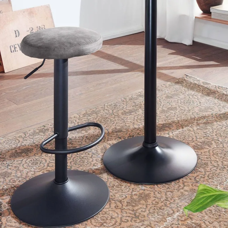 Barhocker grau Polyester B/H/T: ca. 40x79x40 cm
