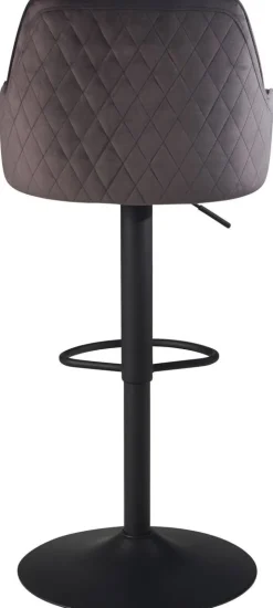 Barhocker grau Samt B/H/T: ca. 45x106x45 cm