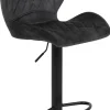 Barhocker Laila 2er Set anthrazit Vintage Microfaser B/H/T: ca. 42x117x51 cm