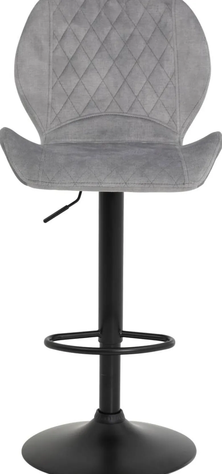 Barhocker Laila 2er Set grau Vintage Samtoptik B/H/T: ca. 42x117x51 cm