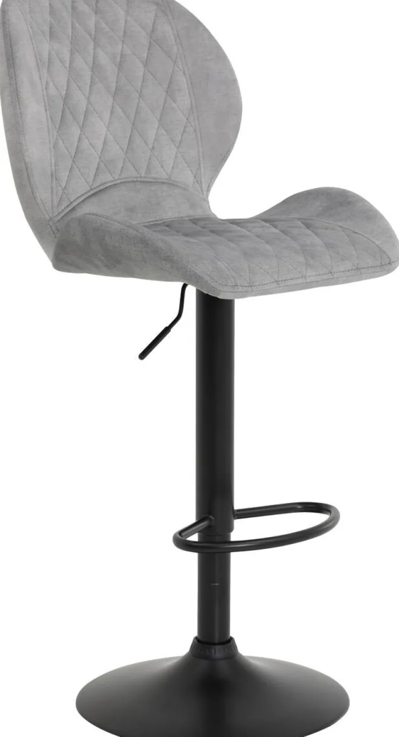 Barhocker Laila 2er Set grau Vintage Samtoptik B/H/T: ca. 42x117x51 cm