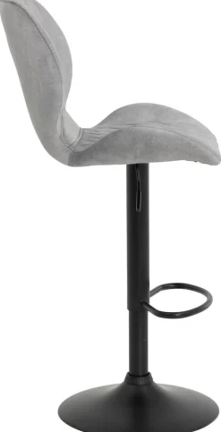 Barhocker Laila 2er Set grau Vintage Samtoptik B/H/T: ca. 42x117x51 cm