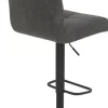 Barhocker Leni anthrazit Vintage Microfaser B/H/T: ca. 44x102x57 cm