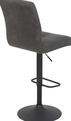 Barhocker Leni anthrazit Vintage Microfaser B/H/T: ca. 44x102x57 cm