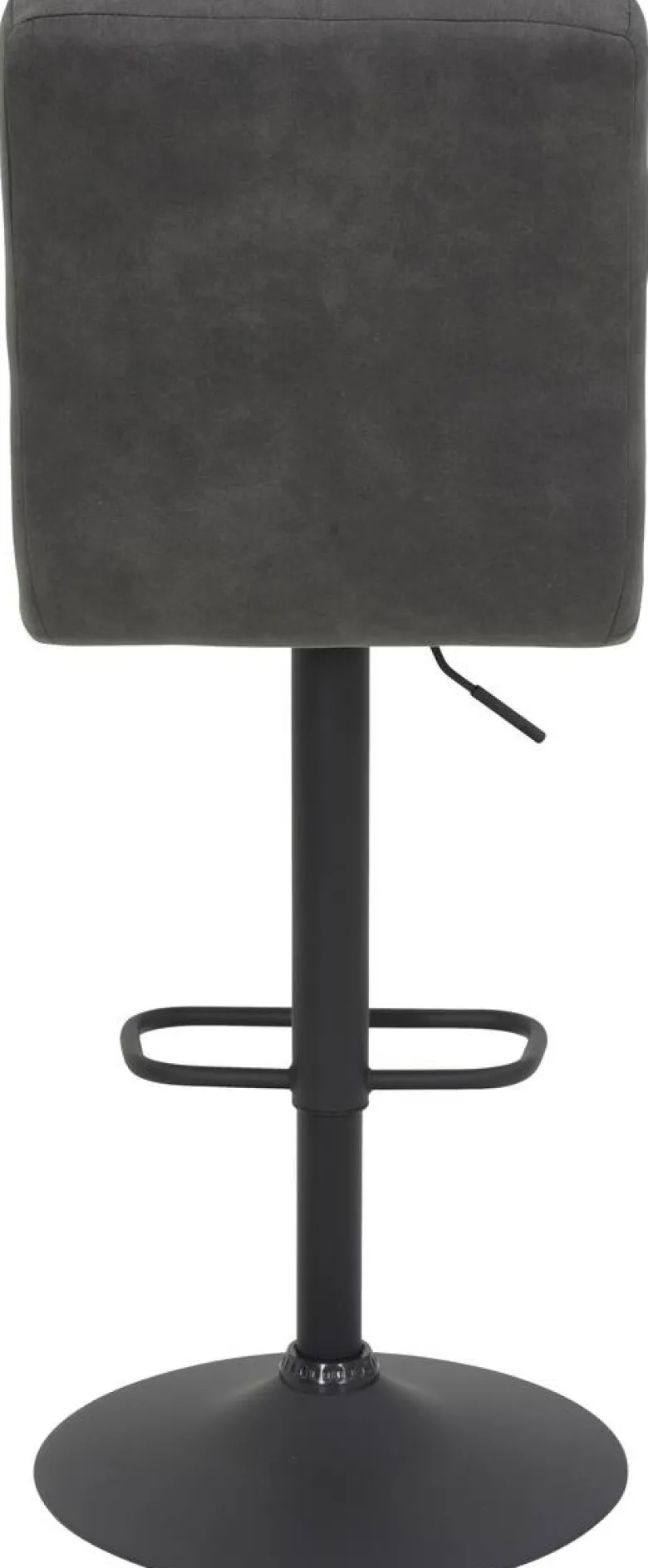 Barhocker Leni anthrazit Vintage Microfaser B/H/T: ca. 44x102x57 cm