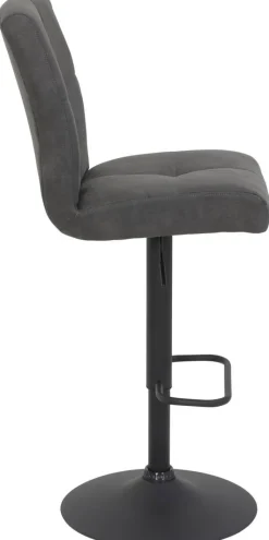 Barhocker Leni anthrazit Vintage Microfaser B/H/T: ca. 44x102x57 cm