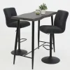 Barhocker Leni I, 2er-Set anthrazit B/H/T: ca. 44x124x57 cm