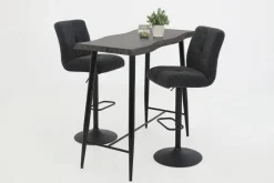 Barhocker Leni I, 2er-Set anthrazit B/H/T: ca. 44x124x57 cm