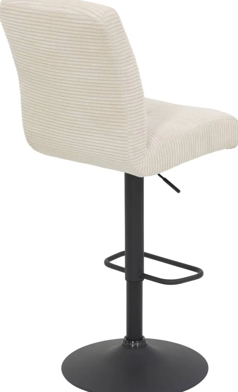 Barhocker Leni I, 2er-Set creme Microfaser B/H/T: ca. 44x124x57 cm