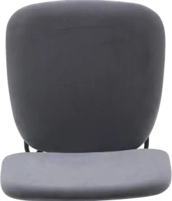 Barhocker MIKA grau Samt B/H/T: ca. 48,5x111x50 cm