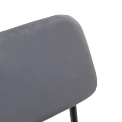 Barhocker MIKA grau Samt B/H/T: ca. 48,5x111x50 cm