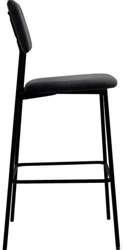 Barhocker MIKA schwarz Samt B/H/T: ca. 48,5x111x50 cm