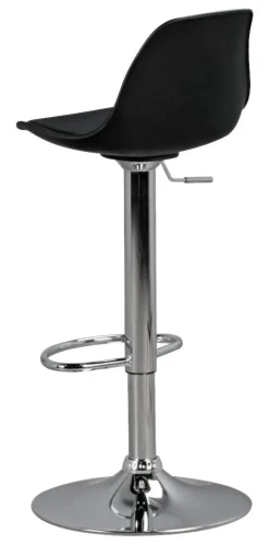 Barhocker schwarz Chrom Kunstleder Metall B/H/T: ca. 40x104x40 cm