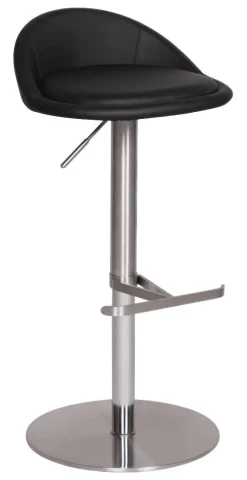 Barhocker schwarz Edelstahl Kunstleder Edelstahl Kunstleder Edelstahl B/H/T: ca. 36x65x37 cm