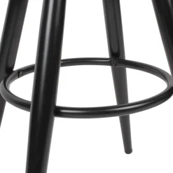 Barhocker schwarz Eisen B/H/T/D: ca. 53x80x53x31 cm