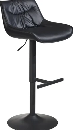 Barhocker schwarz Kunstleder B/H/T: ca. 45x106x55 cm