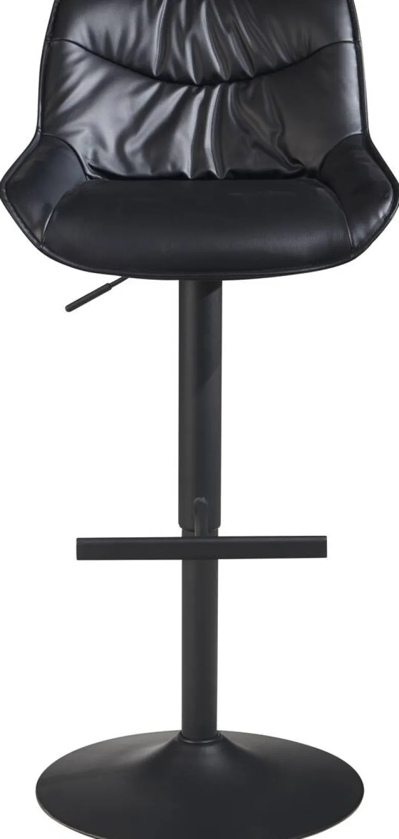 Barhocker schwarz Kunstleder B/H/T: ca. 45x106x55 cm
