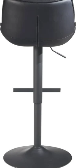 Barhocker schwarz Kunstleder B/H/T: ca. 45x106x55 cm
