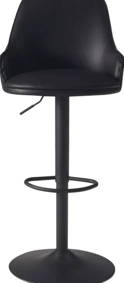 Barhocker schwarz Kunstleder B/H/T: ca. 45x106x45 cm