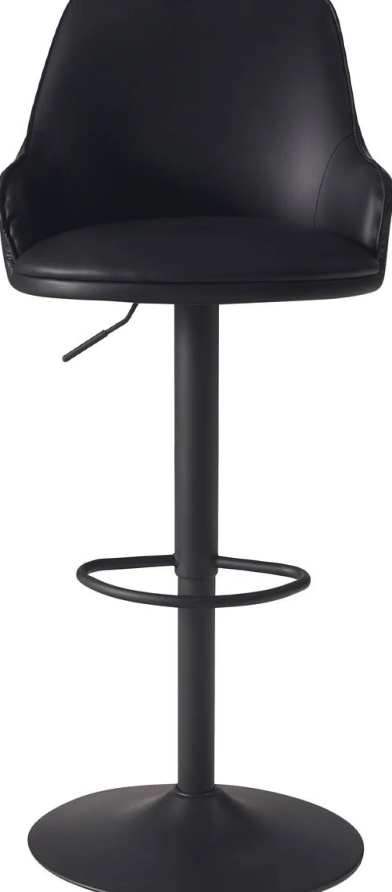 Barhocker schwarz Kunstleder B/H/T: ca. 45x106x45 cm