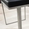 Barhocker schwarz Kunstleder B/H/T: ca. 38x91x39 cm