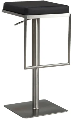 Barhocker schwarz Kunstleder B/H/T: ca. 38x91x39 cm