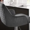 Barhocker schwarz Samt B/H/T: ca. 45x106x45 cm