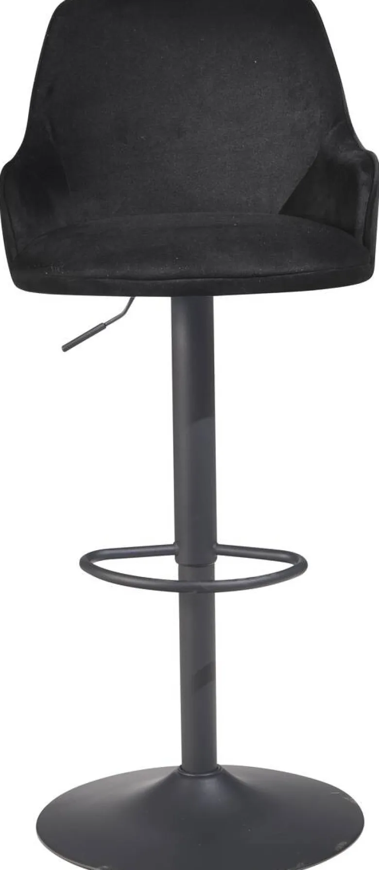 Barhocker schwarz Samt B/H/T: ca. 45x106x45 cm