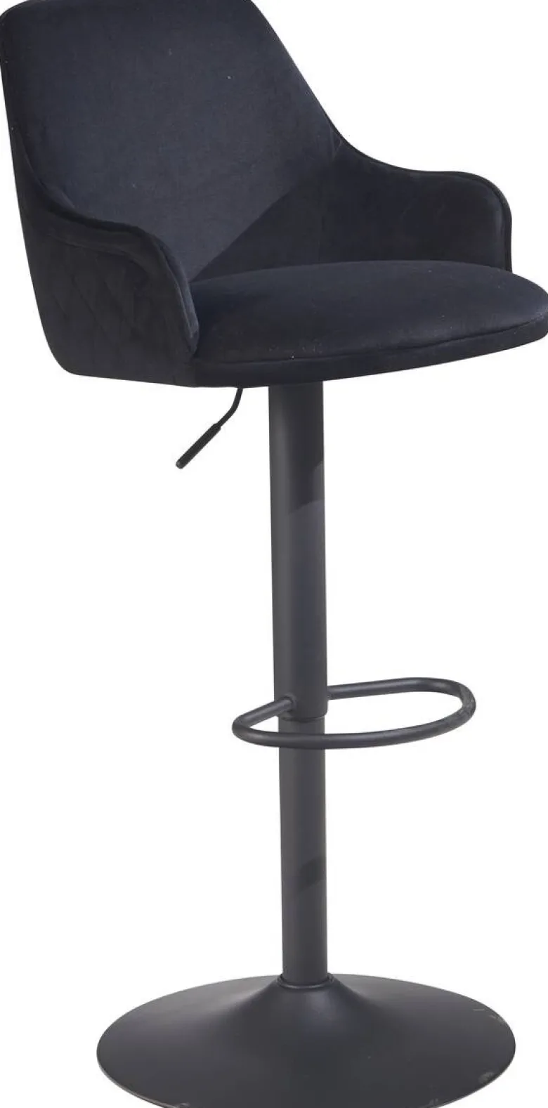 Barhocker schwarz Samt B/H/T: ca. 45x106x45 cm