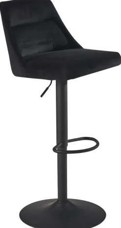 Barhocker schwarz Samt B/H/T: ca. 45x106x51 cm