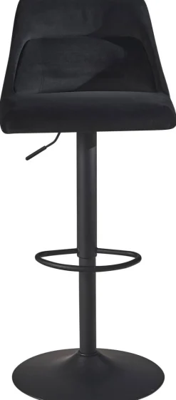 Barhocker schwarz Samt B/H/T: ca. 45x106x51 cm