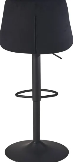 Barhocker schwarz Samt B/H/T: ca. 45x106x51 cm