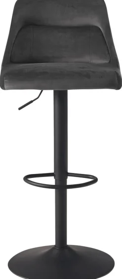 Barhocker schwarz Samt B/H/T: ca. 45x106x51 cm