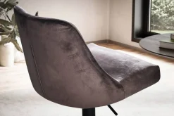 Barhocker schwarz Samt B/H/T: ca. 45x106x51 cm