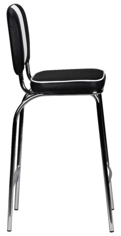 Barhocker schwarz weiß Kunstleder Kunstleder B/H/T: ca. 40x110x38 cm