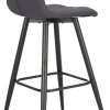 Barhocker SIMONE 2er-Set anthrazit Webstoff B/H/T: ca. 42x103x51 cm
