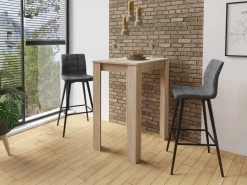 Barhocker SIMONE 2er-Set anthrazit Webstoff B/H/T: ca. 42x103x51 cm