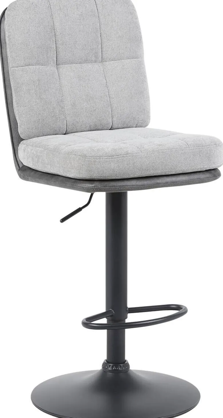 Barhocker Vila grau anthrazit Microfaser Webstoff B/H/T: ca. 43x99x59 cm