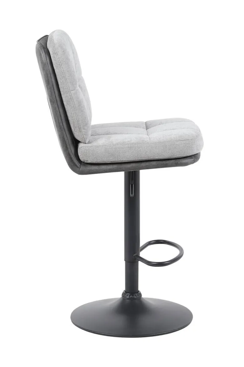 Barhocker Vila grau anthrazit Microfaser Webstoff B/H/T: ca. 43x99x59 cm