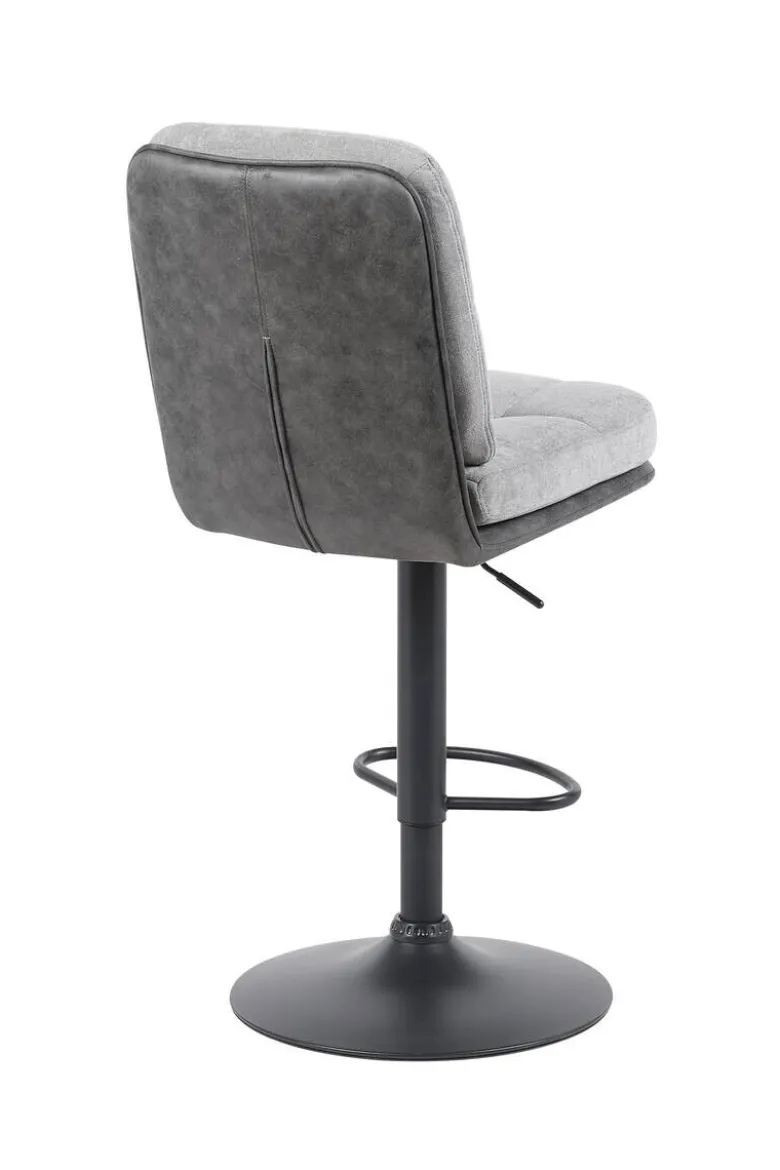 Barhocker Vila grau anthrazit Microfaser Webstoff B/H/T: ca. 43x99x59 cm