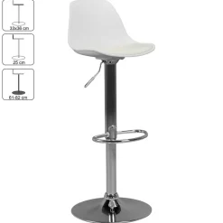 Barhocker weiß Kunstleder B/H/T: ca. 40x104x40 cm