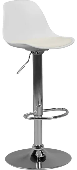 Barhocker weiß Kunstleder B/H/T: ca. 40x104x40 cm
