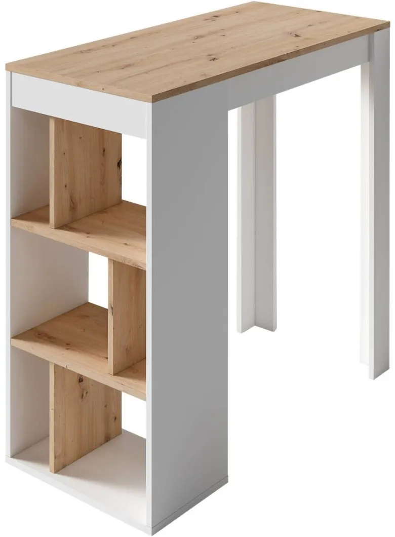 Bartisch MOBY Eiche Artisan Nachbildung weiß B/H/T: ca. 110x104x50 cm
